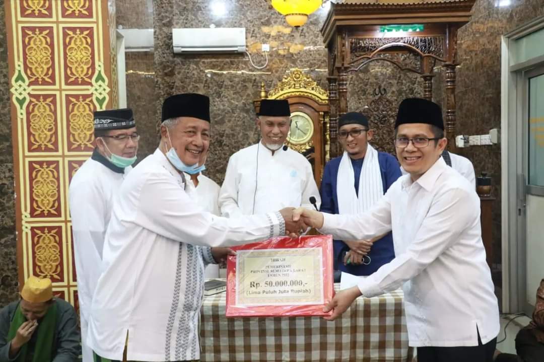 Safari Ramadhan di Masjid Baitul Jihad, Kelurahan Kubu Dalam Parak Karakah, Kota Padang, Senin (18/4/22).