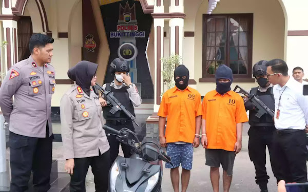 Pelaku kasus curanmor di halaman parkir SMK Gajah Tongga Kota Bukittinggi ditangkap.