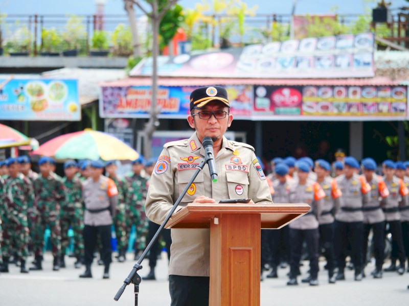 Wali Kota Padang, Hendri Septa, saat acara Peringatan Hari Kesiapsiagaan Bencana dan Tsunami Ready Community, Jumat (30/9/22) di Kawasan Pantai Purus Padang. (Foto: padang.go.id)