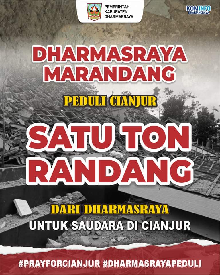 Pemerintah Kabupaten Dharmasraya bersama bundo kanduang akan kirim satu ton rendang untuk Cianjur.