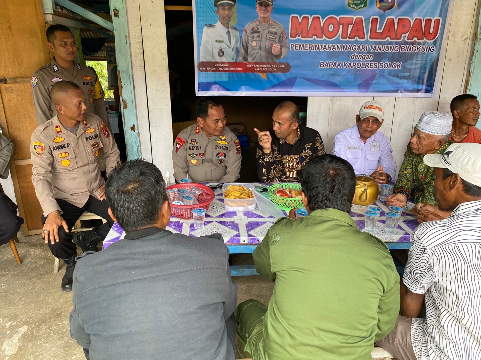 Jumat Curhat Polres Solok ke Nagari Tanjung Bingkung, Jumat (3/2/23).