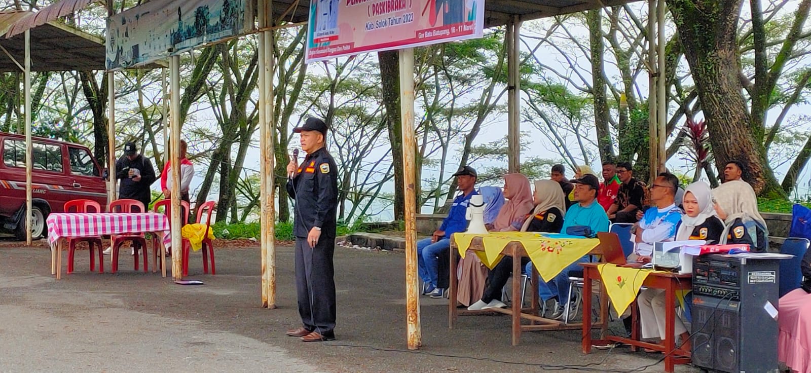 Kepala Badan Kesbangpol Kabupaten Solok Agus Rostamda membuka seleksi calon Pasukan Pengibar Bendera Pusaka (Paskibraka) Kabupaten Solok tahun 2023, di Koto Baru, Kamis (16/3/23).