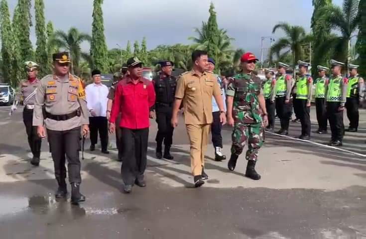 Apel pasukan Ops Ketupat Singgalang 2023 dihadiri Ketua DPRD Kabupaten Solok Pariyanto.