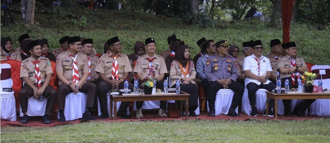 Ketua DPRD sementara Kota Solok, Fauzi Rusli, SE, MM, menghadiri upacara pembukaan kegiatan Karang Pamitraan Cabang Kwartir Cabang (Kwarcab) Kota Solok